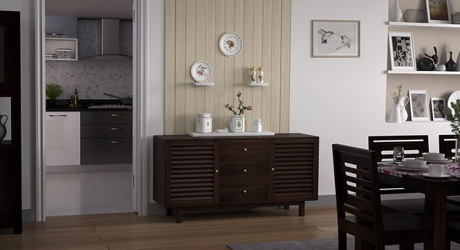 Toronto Sideboard Cum Bar Unit(Mahogany)